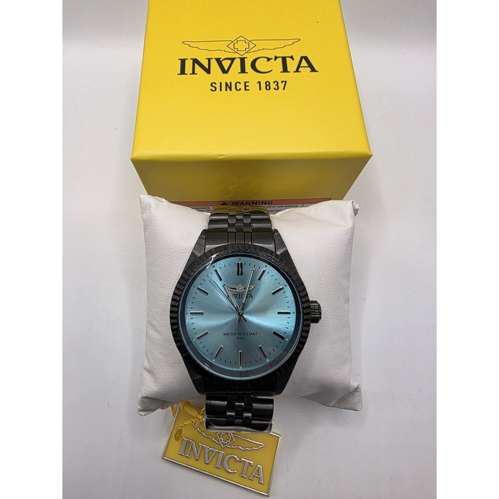 Invicta Men's Watch,40mm,stainless,30m Water Resistant, Black/teal